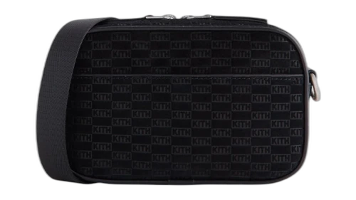 Kith Monogram Suede Crosswalk K20 Bag Black