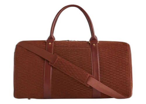 Kith Monogram Suede Duffle Bag Walnut