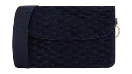Kith Monogram Suede Envelope K20 Bag Ink