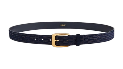 Kith Monogram Suede Leather Belt Ink