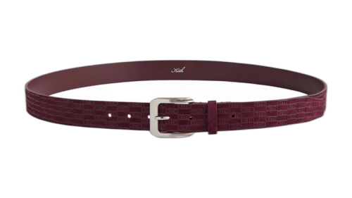 Kith Monogram Suede Leather Belt Magma