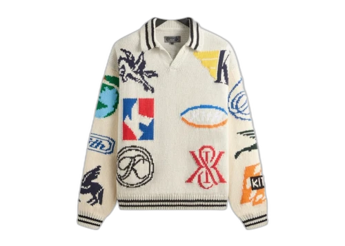 Kith Nelson Rugby Sweater Light Heather Grey