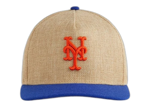 Kith New Era New York Mets Raffia 49FORTY Snapback Natural