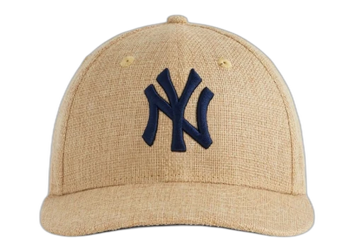 Kith New Era New York Yankees Raffia Low Profile 59FIFTY Fitted Cap Natural
