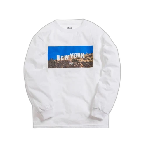 Kith New York Hollywood L/S Tee White