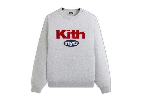 Kith NYC Nimbus Logo Nelson Crewneck Light Heather Grey