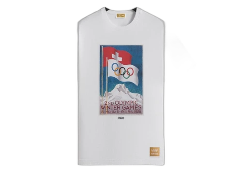 Kith Olympics Heritage St. Moritz 1928 Vintage Tee White