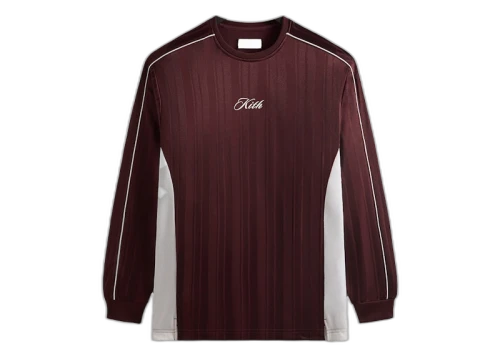 Kith Pinstripe Tricot Panelled Tee Magma