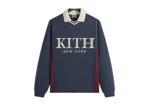 Kith Pique Long Sleeve Tap Polo Nocturnal