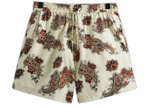 Kith Printed Active Short Silk Paisley Shirt Sandrift