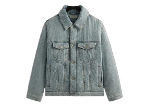 Kith Puffed Jase Paisley Denim Jacket Light Indigo