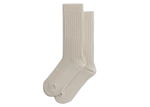 Kith Ribbed Cotton Socks Sandrift
