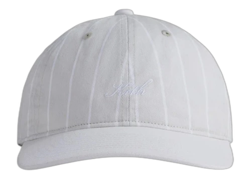 Kith Script Pinstripe Cap Chalk