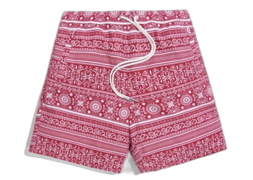 Kith Seersucker Hardaway Short Red/White
