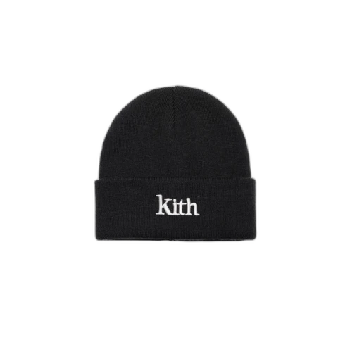 Kith Serif Beanie Black