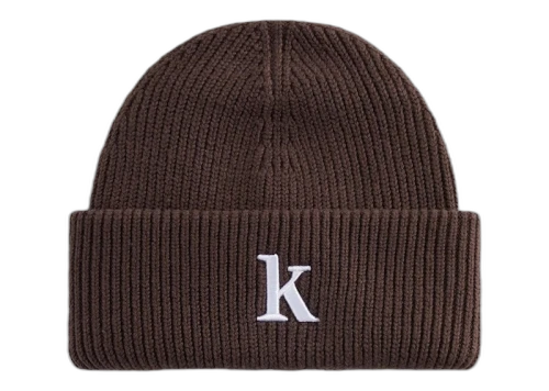 Kith Serif K Cotton Beanie Hickory