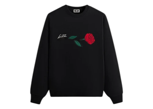 Kith Signature Rose Crewneck Black