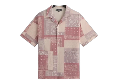 Kith Silk Lyocell Bandana Reade Shirt Pink Opal