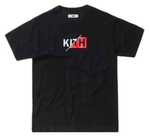 Kith Slash Classic Logo Tee Black