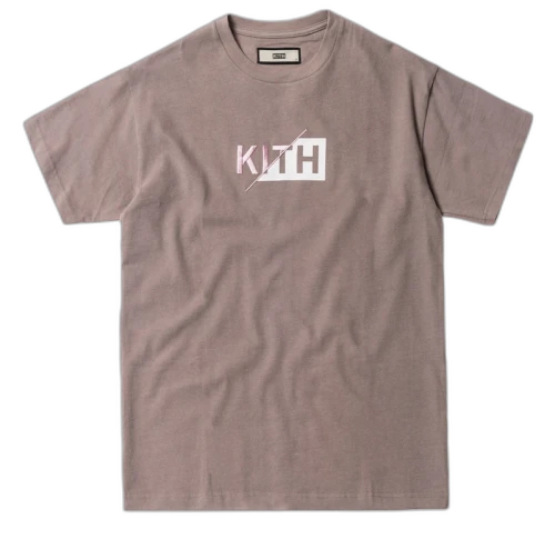 Kith Slash Classic Logo Tee Cinder