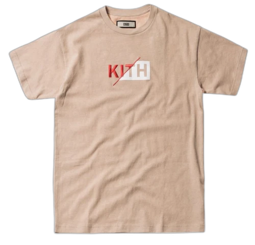 Kith Slash Classic Logo Tee Sand