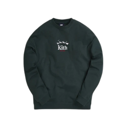 Kith Sleigh Serif Crewneck Scarab