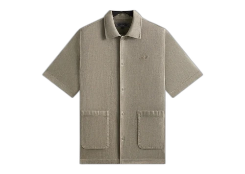 Kith Soft Woven Short Sleeve Boxy Collared Overshirt Astro