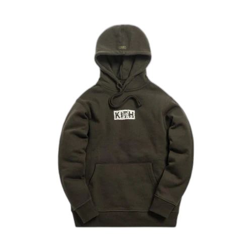 Kith Splintered Logo Hoodie Black/Olive