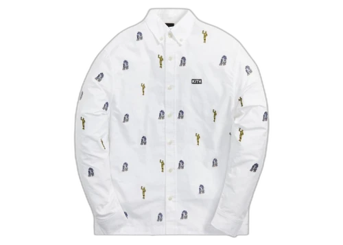 Kith x STAR WARS Button Down Oxford Shirt White