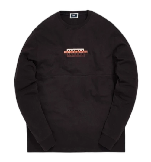 Kith Strike Through Panel L/S Tee Espresso