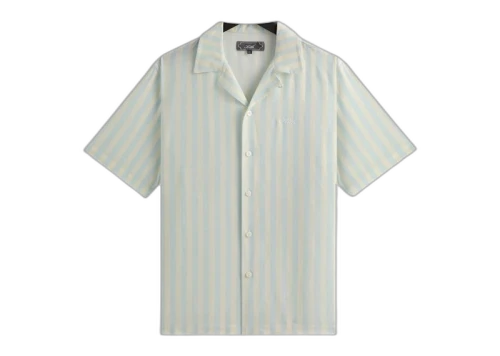 Kith Striped Thompson Camp Collar Shirt Light Indigo