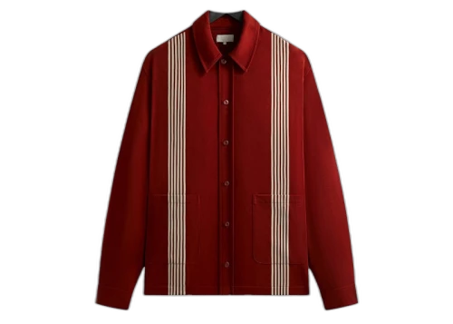 Kith Sueded Sateen Boxy Collared Overshirt Almandine
