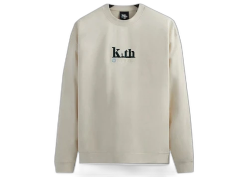 Kith TaylorMade Serif Crewneck Sandrift