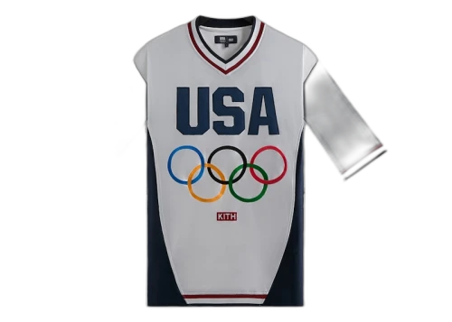 Kith Team USA Faille Jersey Warmup Shirt White