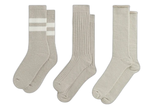 Kith Three Pack Mixed Cotton Socks Carabiner Heather