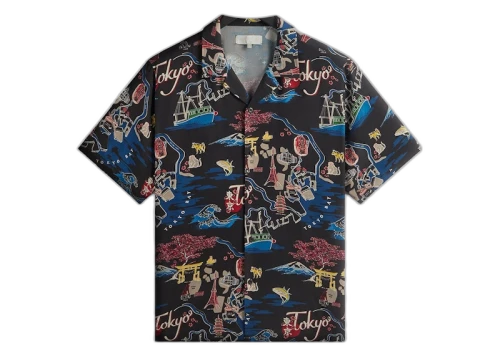Kith Tokyo Thompson Camp Collar Shirt Black