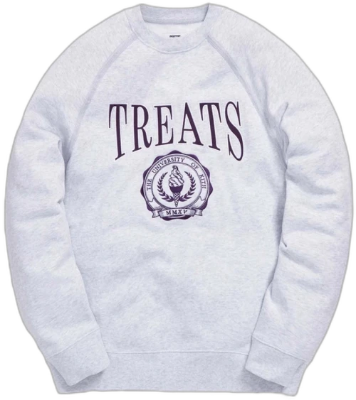 Kith Treats Collegiate Crewneck Light Heather Grey