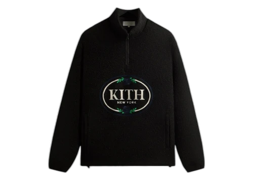 Kith Tweed Eric Quarter Zip Pullover Black