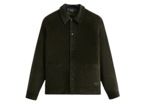 Kith Velour Tweed L/S Boxy Collared Overshirt Cypress