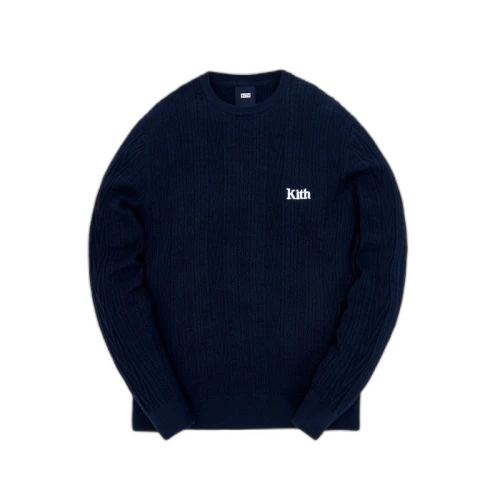 Kith Vintage Tilden Crewneck Sweater Obsidian Navy