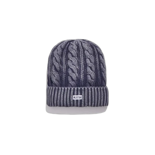 Kith Washed Cable Knit Beanie Shark