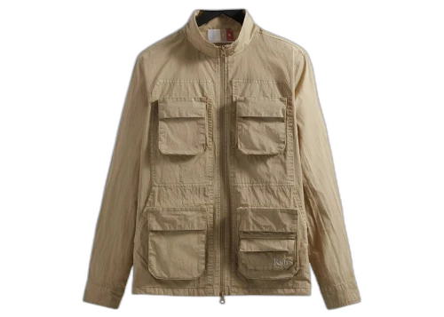 Kith Washed Cotton Zip Front Wolcott Shirt Canvas