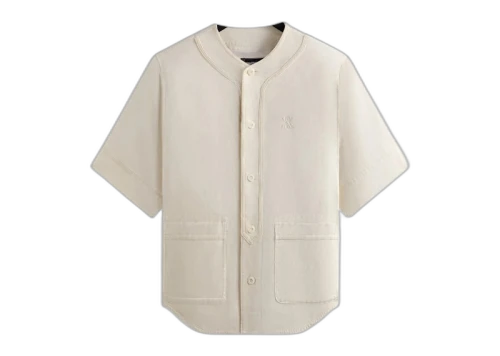 Kith Washed Denim Willis Baseball Shirt Sandrift