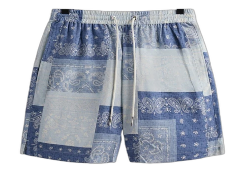 Kith Washed Paisley Active Short Light Indigo