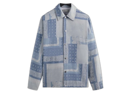 Kith Washed Paisley Coaches Jacket Light Indigo