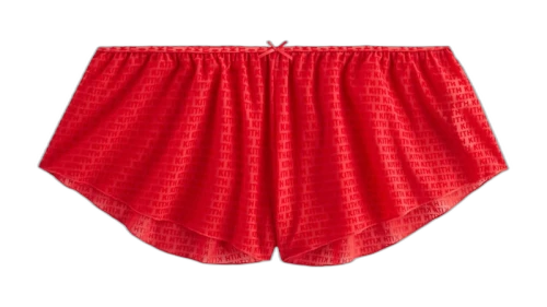 Kith Women's Mesh Tap Shorty Set Cherry Bomb