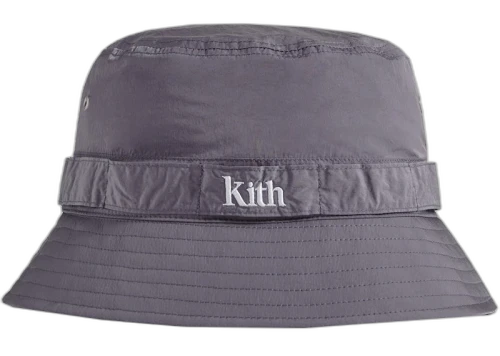 Kith Wrinkle Nylon Serif Bucket Hat Hat Vision