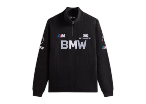 Kith x BMW Cable Fleece Quarter Zip Black