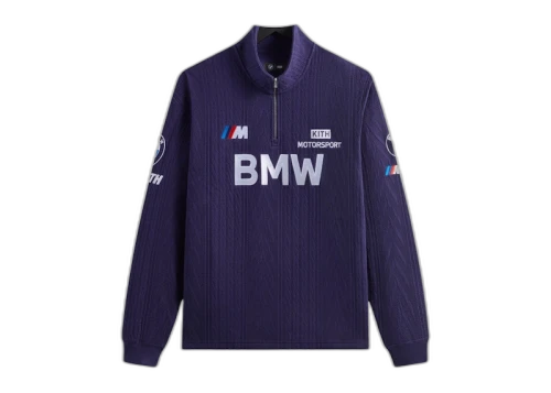 Kith x BMW Cable Fleece Quarter Zip Techno Violet