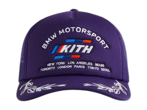 Kith x BMW M Nolan Trucker Hat Techno Violet